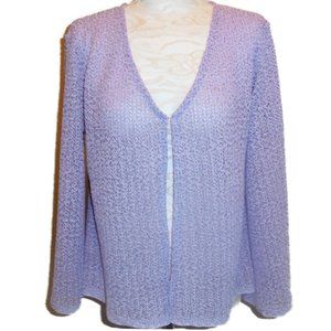 Cardigan MEDIUM NEW Knit Lavender Summer Jacket Top Shrug